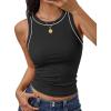 imageANRABESS Womens Color Block Tank Tops High Neck Sleeveless Racerback Ribbed Knit Fitted Basic Tee Shirts 2026 Summer ClothesBlack