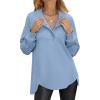 imageANRABESS Womens Long Sleeve Henley Tops Tunic Sweatshirt Loose Slit Casual Button Shirts Pullover 2026 Spring Winter OutfitsBlue