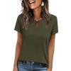 imageANRABESS Womens Short Sleeve Tops Summer Tshirts Cute Keyhole Neck Casual Basic Tee Dressy Work 2026 Spring Trendy OutfitsArmy Green