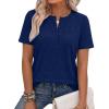imageANRABESS Womens Tops Short Sleeve Henley Shirts Dressy Casual Blouse Summer Cute Tshirt 2026 Spring Lightweight Tunic SweaterDeep Blue