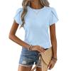 imageANRABESS Womens Tops Summer Eyelet Petal Short Sleeve T Shirts Dressy Casual Blouses Ladies Basic Tees 2026 Spring ClothesSky Blue