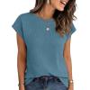 imageANRABESS Womens Waffle Knit Cap Sleeve T Shirts Summer Casual Tops Basic Tee Work Blouses 2026 Spring Vacation ClothesBlue