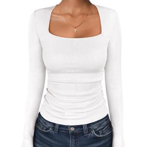 imageANRABESS Long Sleeve Shirts for Women Square Neck Tops Ribbed Knit Slim Fit Basic Tee Going Out Fall Fashion ClothingWhite
