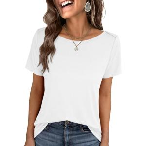 imageANRABESS Womens Boat Neck Tops Short Sleeve TShirts Causal Fashion Tee Shirts 2026 Summer Spring ClothesWhite