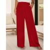imageANRABESS 2 Piece Sets for Women Lounge Outfits Summer V Neck Cap Sleeve Top Wide Leg Pants Vacation Beach Travel SetRed