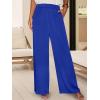 imageANRABESS 2 Piece Sets for Women Lounge Outfits Summer V Neck Cap Sleeve Top Wide Leg Pants Vacation Beach Travel SetRoyal Blue