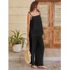 imageANRABESS 2 Piece Sets for Women Summer Casual Lounge Spaghetti Strap Top Wide Leg Pants Set Vacation Beach Travel OutfitsBlack