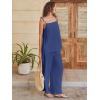 imageANRABESS 2 Piece Sets for Women Summer Casual Lounge Spaghetti Strap Top Wide Leg Pants Set Vacation Beach Travel OutfitsDeep Blue