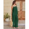 imageANRABESS 2 Piece Sets for Women Summer Casual Lounge Spaghetti Strap Top Wide Leg Pants Set Vacation Beach Travel OutfitsForest Green