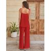 imageANRABESS 2 Piece Sets for Women Summer Casual Lounge Spaghetti Strap Top Wide Leg Pants Set Vacation Beach Travel OutfitsRed