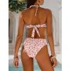 imageANRABESS Bikini Sets for Women Bandeau O Ring 2 Piece Swimsuit Floral Halter Tie Back Bathing Suit 2026 Summer Beach SwimwearHot Pink Orange Floral