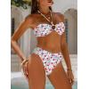 imageANRABESS Bikini Sets for Women Bandeau O Ring 2 Piece Swimsuit Floral Halter Tie Back Bathing Suit 2026 Summer Beach SwimwearRed Blue Floral
