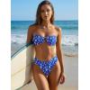 imageANRABESS Bikini Sets for Women Bandeau O Ring 2 Piece Swimsuit Floral Halter Tie Back Bathing Suit 2026 Summer Beach SwimwearRoyal Blue White Print