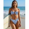 imageANRABESS Bikini Sets for Women Bandeau O Ring 2 Piece Swimsuit Floral Halter Tie Back Bathing Suit 2026 Summer Beach SwimwearWhite Blue Floral