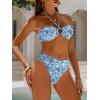 imageANRABESS Bikini Sets for Women Bandeau O Ring 2 Piece Swimsuit Floral Halter Tie Back Bathing Suit 2026 Summer Beach SwimwearWhite Blue Floral