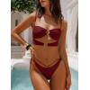 imageANRABESS Bikini Sets for Women Two Piece Swimsuit Summer Sexy Double Loop Cheeky Thong Bathing Suits Beach Vacation SwimwearDeep Red