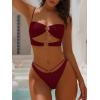 imageANRABESS Bikini Sets for Women Two Piece Swimsuit Summer Sexy Double Loop Cheeky Thong Bathing Suits Beach Vacation SwimwearDeep Red