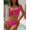 imageANRABESS Bikini Sets for Women Two Piece Swimsuit Summer Sexy Double Loop Cheeky Thong Bathing Suits Beach Vacation SwimwearHot Pink