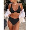 imageANRABESS Bikini Sets for Women V Neck Knot Front Two Piece Swimsuits Bathing Suit 2026 Summer Beach Sexy SwimwearBlack