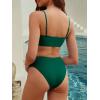 imageANRABESS Bikini Sets for Women V Neck Knot Front Two Piece Swimsuits Bathing Suit 2026 Summer Beach Sexy SwimwearGreen