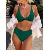imageANRABESS Bikini Sets for Women V Neck Knot Front Two Piece Swimsuits Bathing Suit 2026 Summer Beach Sexy SwimwearGreen