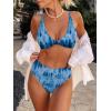 imageANRABESS Bikini Sets for Women V Neck Knot Front Two Piece Swimsuits Bathing Suit 2026 Summer Beach Sexy SwimwearOcean Wave Print
