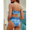 imageANRABESS Bikini Sets for Women V Neck Knot Front Two Piece Swimsuits Bathing Suit 2026 Summer Beach Sexy SwimwearOcean Wave Print