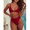 imageANRABESS Bikini Sets for Women V Neck Knot Front Two Piece Swimsuits Bathing Suit 2026 Summer Beach Sexy SwimwearRed