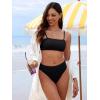 imageANRABESS High Waisted Bikini Sets for Women Tummy Control 2 Piece Swimsuits Ribbed Textured Bathing Suits Beach SwimwearBlack