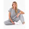 imageANRABESS Lounge Sets For Women Summer Rib Knit 2 Piece Pajama Sets 2026 Casual Spring Beach Vacation Outfits Airport ClothesGrey
