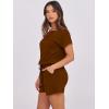 imageANRABESS Rompers for Women Summer 2026 Casual Dressy One Piece Tshirt Short Pants Jumpsuit Beach Vacation Outfit Clothes04 Brown