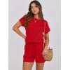 imageANRABESS Rompers for Women Summer 2026 Casual Dressy One Piece Tshirt Short Pants Jumpsuit Beach Vacation Outfit Clothes04 Red