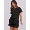 imageANRABESS Rompers for Women Summer 2026 Casual Dressy One Piece Tshirt Short Pants Jumpsuit Beach Vacation Outfit ClothesBlack