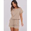 imageANRABESS Rompers for Women Summer 2026 Casual Dressy One Piece Tshirt Short Pants Jumpsuit Beach Vacation Outfit ClothesKhaki