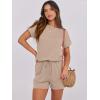 imageANRABESS Rompers for Women Summer 2026 Casual Dressy One Piece Tshirt Short Pants Jumpsuit Beach Vacation Outfit ClothesKhaki