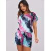 imageANRABESS Rompers for Women Summer 2026 Casual Dressy One Piece Tshirt Short Pants Jumpsuit Beach Vacation Outfit ClothesTie Dye Purple
