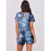imageANRABESS Rompers for Women Summer 2026 Casual Dressy One Piece Tshirt Short Pants Jumpsuit Beach Vacation Outfit ClothesTie Dye Space