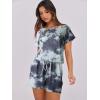 imageANRABESS Rompers for Women Summer 2026 Casual Dressy One Piece Tshirt Short Pants Jumpsuit Beach Vacation Outfit ClothesTie Dye Space Gray