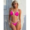 imageANRABESS Sexy Bikini Sets for Women Ruffle Trim Two Piece Swimsuit 2026 Summer Bathing Suit Halter String Triangle SwimwearHot Pink