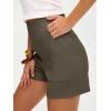 imageANRABESS Shorts for Women Summer Casual High Waisted Side Zipper Dressy Shorts with Pockets Comfy Cute 2026 Vacation OutfitsArmy