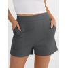 imageANRABESS Shorts for Women Summer Casual High Waisted Side Zipper Dressy Shorts with Pockets Comfy Cute 2026 Vacation OutfitsGray