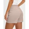 imageANRABESS Shorts for Women Summer Casual High Waisted Side Zipper Dressy Shorts with Pockets Comfy Cute 2026 Vacation OutfitsLight Khaki