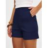 imageANRABESS Shorts for Women Summer Casual High Waisted Side Zipper Dressy Shorts with Pockets Comfy Cute 2026 Vacation OutfitsNavy