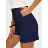 imageANRABESS Shorts for Women Summer Casual High Waisted Side Zipper Dressy Shorts with Pockets Comfy Cute 2026 Vacation OutfitsNavy