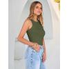 imageANRABESS Sleeveless Tank Tops for Women High Neck Racerback Ribbed Knit Top Summer 2026 Casual Basic Slim Fit Workout ShirtsArmy Green