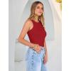 imageANRABESS Sleeveless Tank Tops for Women High Neck Racerback Ribbed Knit Top Summer 2026 Casual Basic Slim Fit Workout ShirtsRed