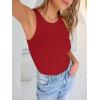 imageANRABESS Sleeveless Tank Tops for Women High Neck Racerback Ribbed Knit Top Summer 2026 Casual Basic Slim Fit Workout ShirtsRed