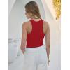 imageANRABESS Sleeveless Tank Tops for Women High Neck Racerback Ribbed Knit Top Summer 2026 Casual Basic Slim Fit Workout ShirtsRed