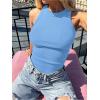 imageANRABESS Sleeveless Tank Tops for Women High Neck Racerback Ribbed Knit Top Summer 2026 Casual Basic Slim Fit Workout ShirtsSky Blue