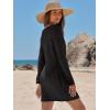 imageANRABESS Swimsuit Cover Up for Women Crochet Bathing Suit 2026 Summer Swimwear V Neck Mesh Knit Dress Beach Vacation ClothesBlack